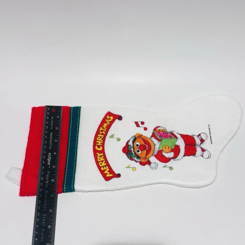 Vintage 90s Christmas Stocking‎ Jim Henson Ernie Sesame Street Felt w Loop